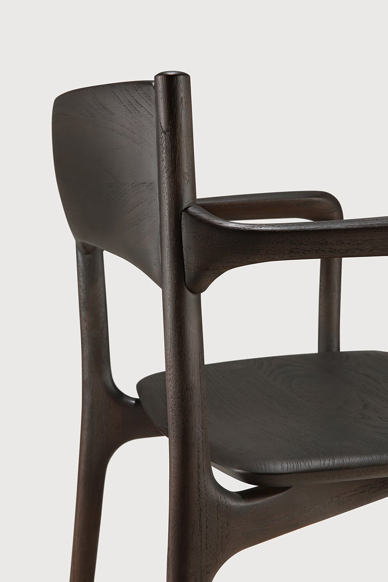 PI Dining Chair - Teak dark brown