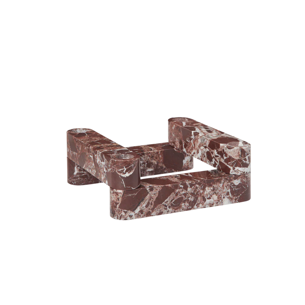 Newel Modular Candle Holder - Set of 4 - Rosso Levanto