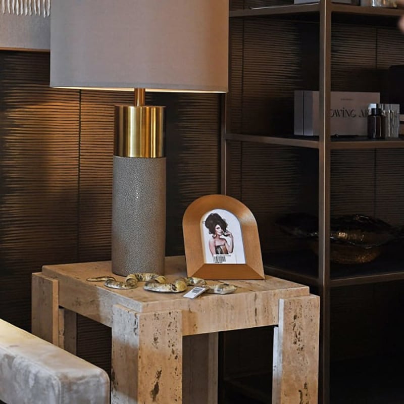 Santiago Travertine Marble Square Side Table