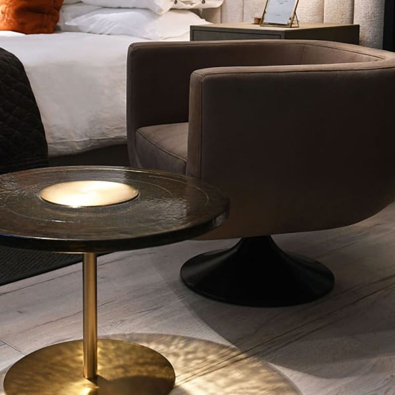 Amber Glass Coffee Table