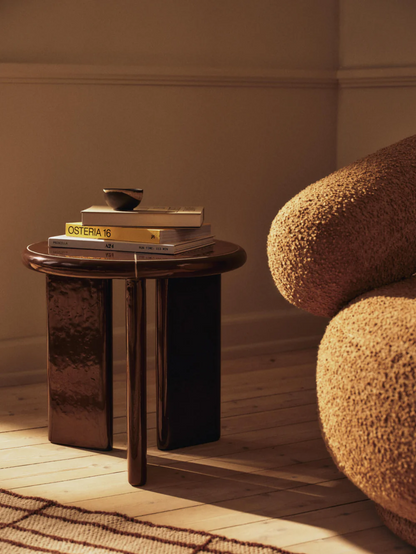 Deya Side Table - Ø47 cm - Chestnut Brown