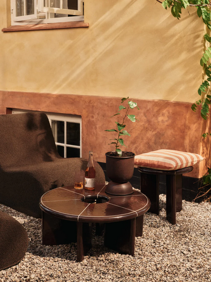 Deya Side Table - Ø47 cm - Chestnut Brown