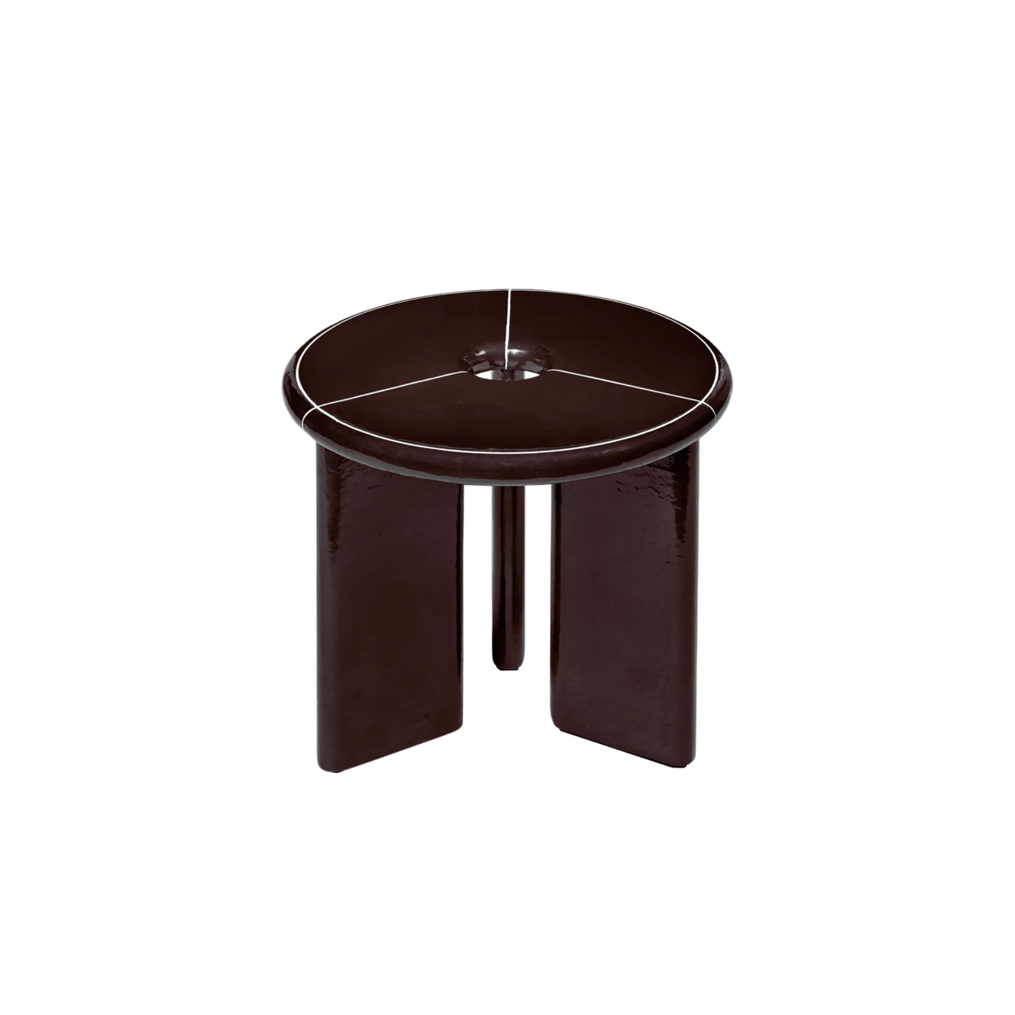 Deya Side Table - Ø47 cm - Chestnut Brown