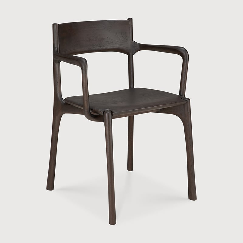 PI Dining Chair - Teak dark brown