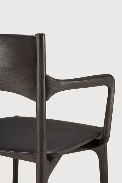 PI Dining Chair - Teak dark brown