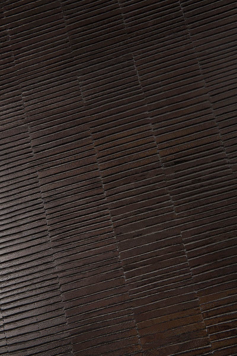 Grooves Coffee Table - Dark-tainted Teak