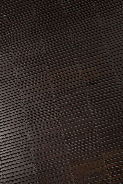 Grooves Coffee Table - Dark-tainted Teak