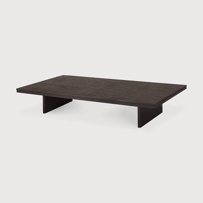 Grooves Coffee Table - Dark-tainted Teak