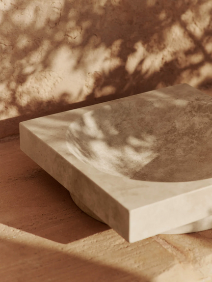 Hew Low Centrepiece - Travertine