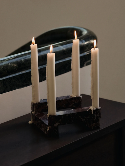 Newel Modular Candle Holder - Set of 4 - Rosso Levanto