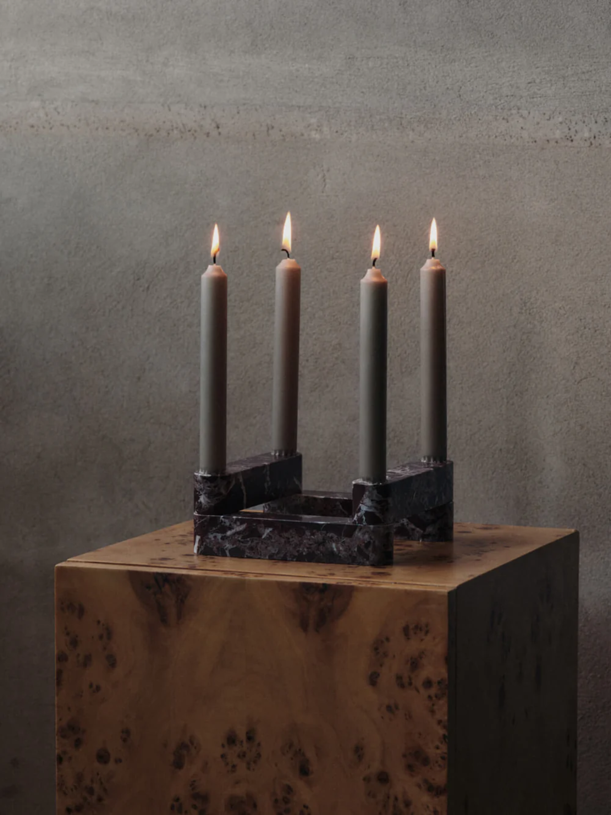 Newel Modular Candle Holder - Set of 4 - Rosso Levanto