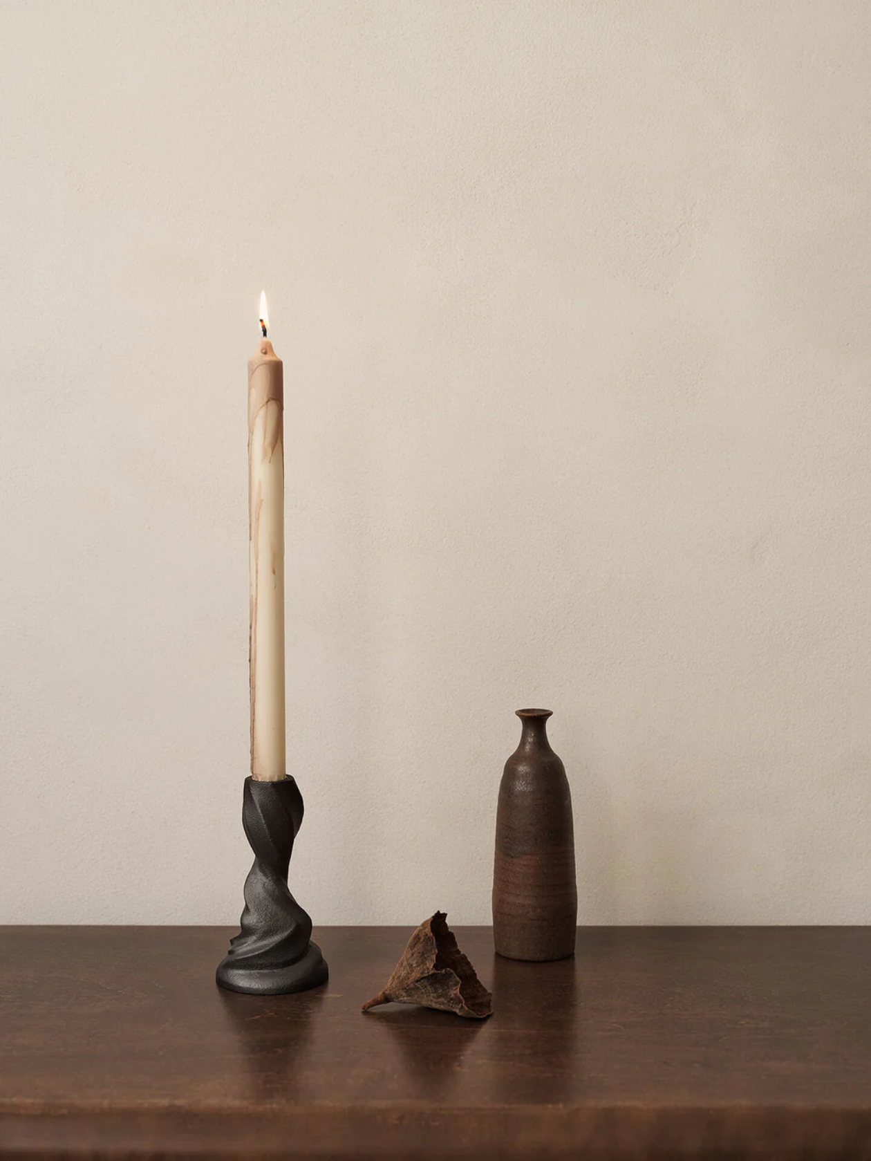 Gale Candle Holder - Small - Blackened Aluminium