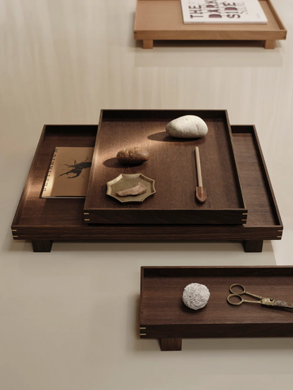 Bon Wooden Tray - Small - Smoked Oak