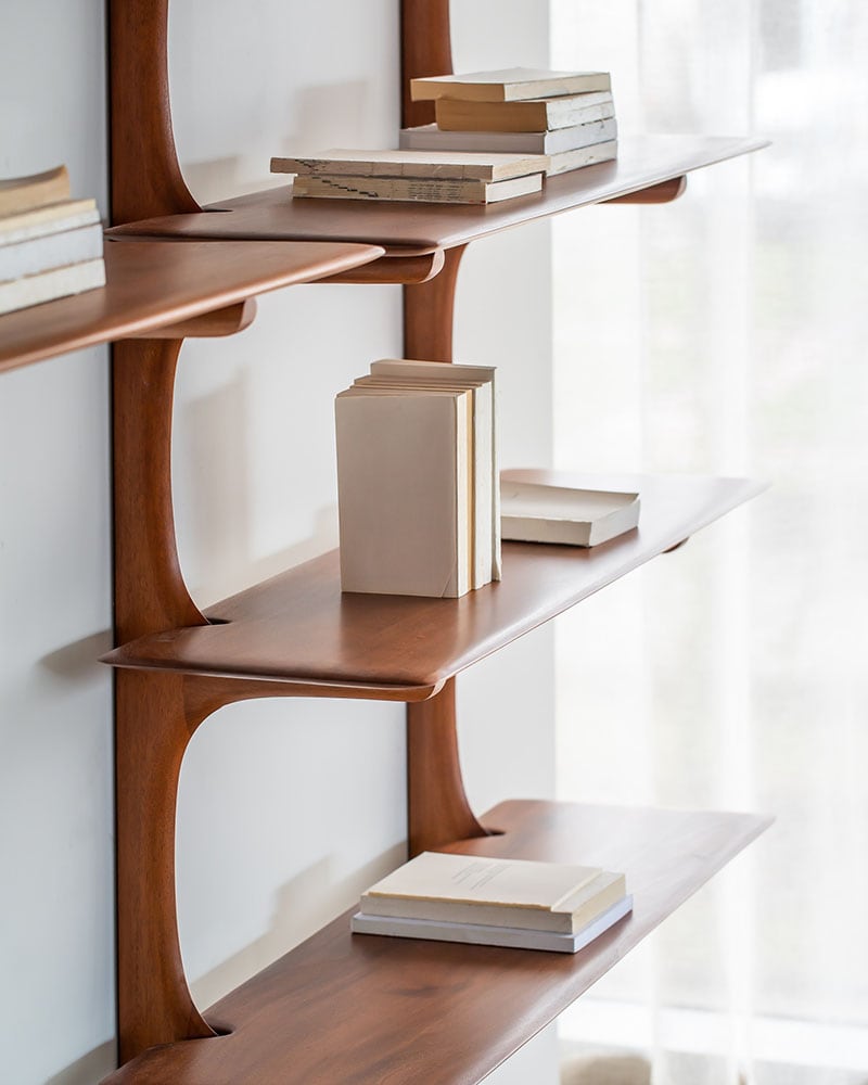 PI wall shelf - Mahogany
