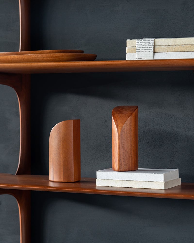 PI wall shelf - Mahogany