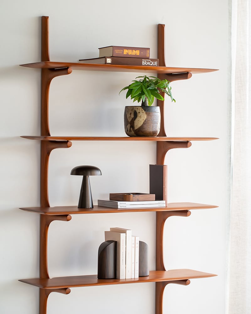 PI wall shelf - Mahogany