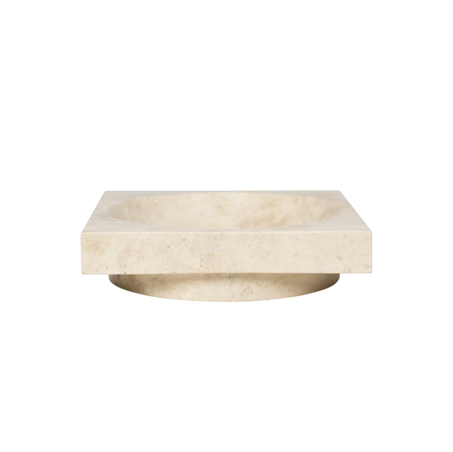 Hew Low Centrepiece - Travertine