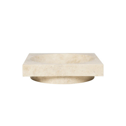 Hew Low Centrepiece - Travertine