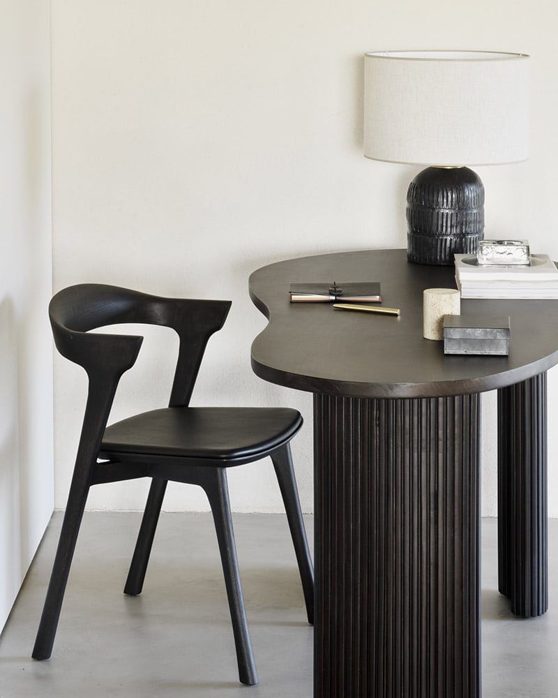 Boomerang Desk - Mahogany Dark Brown