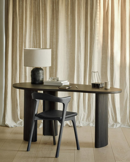 Boomerang Desk - Mahogany Dark Brown