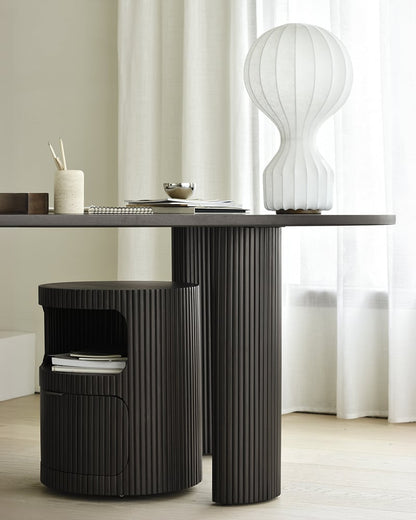 Boomerang drawer unit