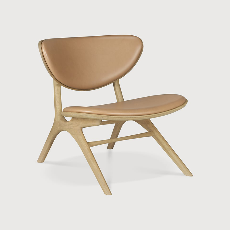 Eye lounge chair - Oak | Sienna Leather