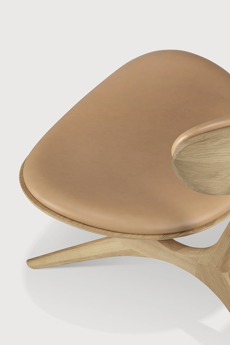 Eye lounge chair - Oak | Sienna Leather