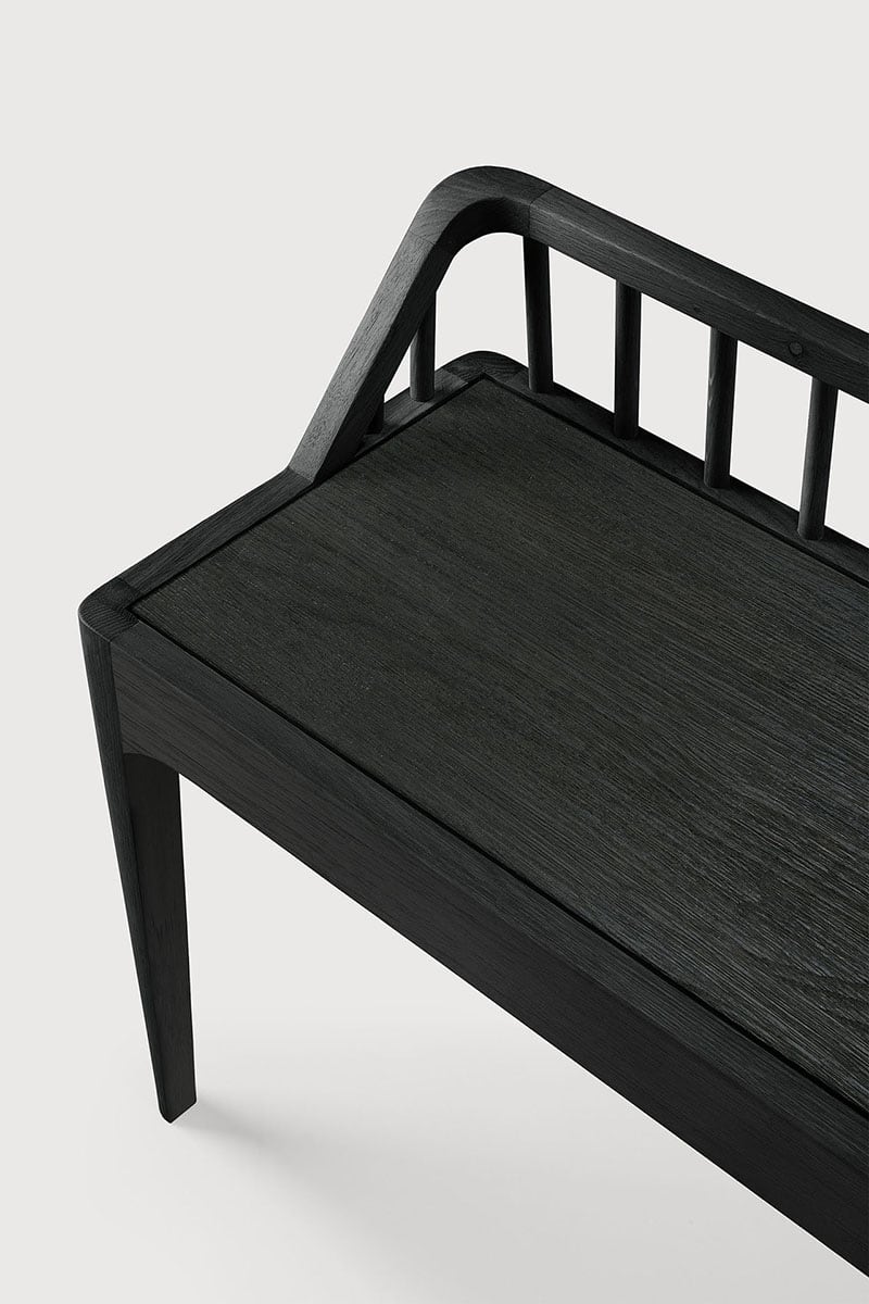 Spindle Bench - Oak black