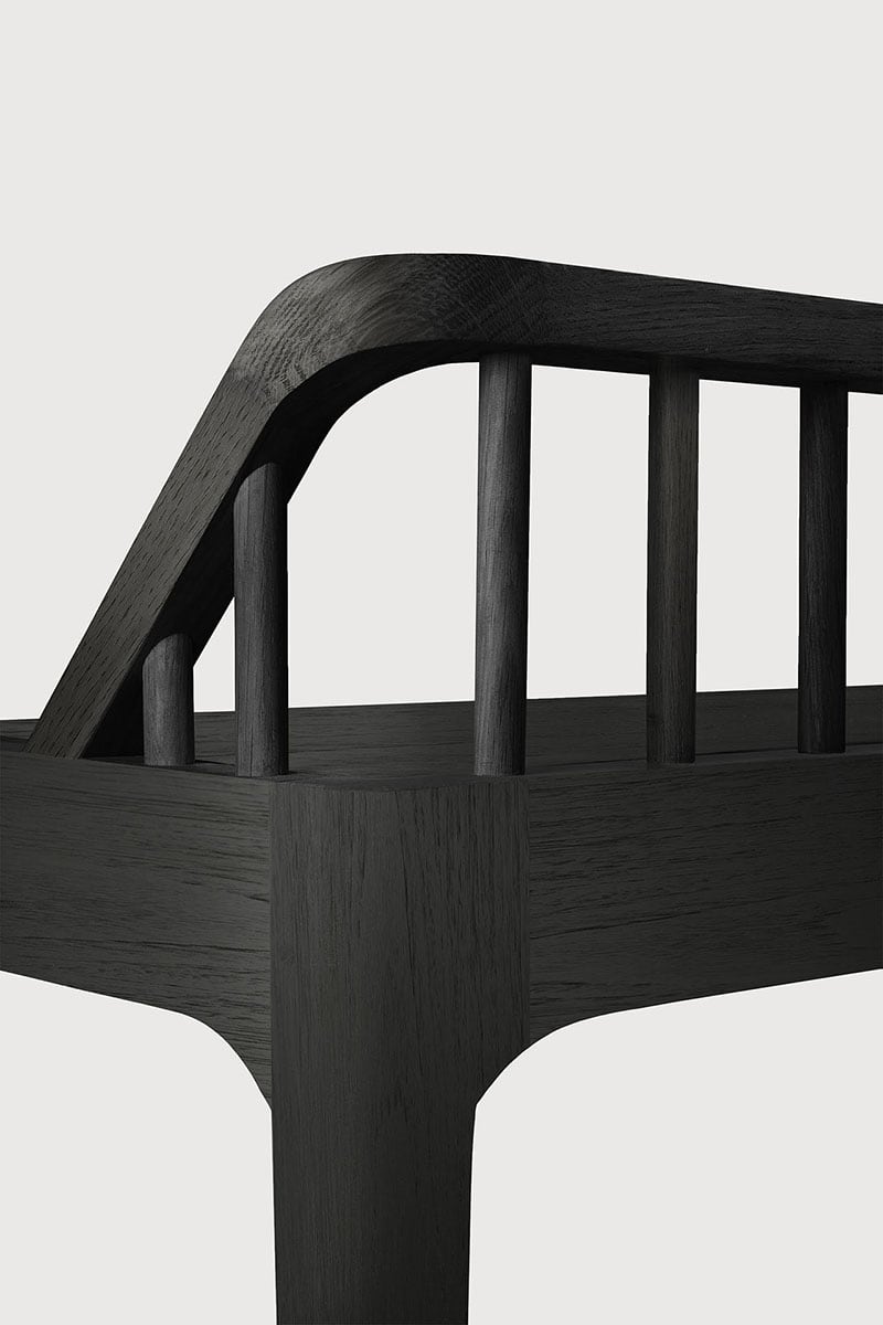 Spindle Bench - Oak black