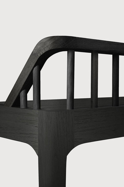 Spindle Bench - Oak black