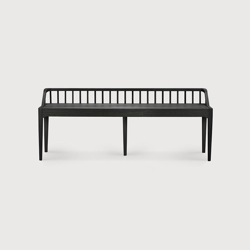 Spindle Bench - Oak black