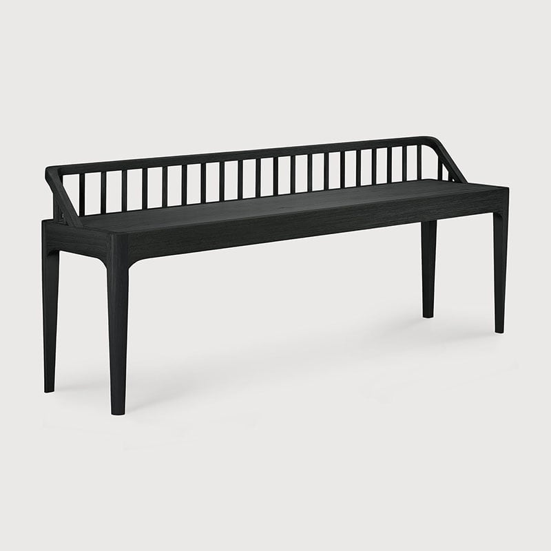 Spindle Bench - Oak black