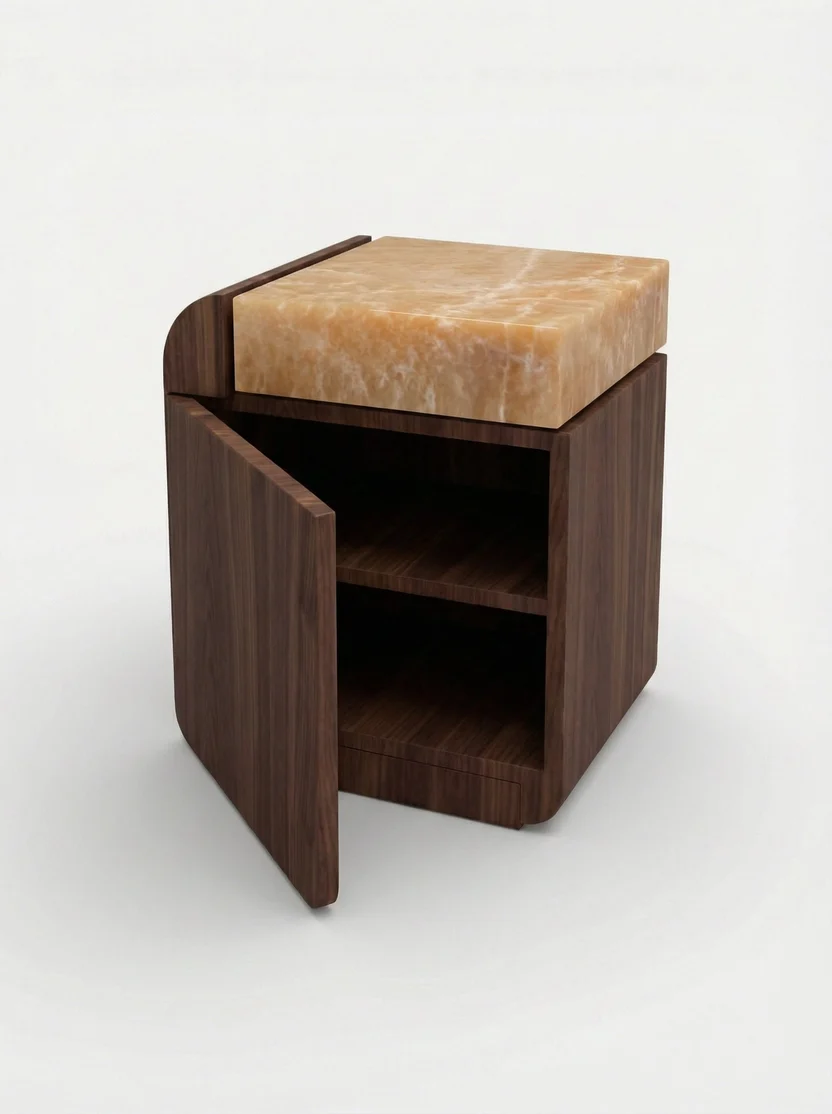 Amo Walnut Storage Table