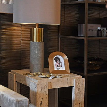 Santiago Travertine Marble Square Side Table