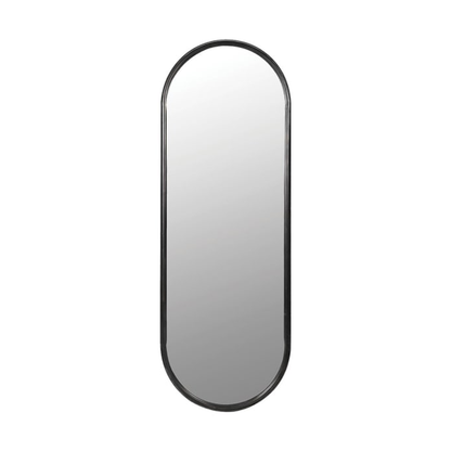 Curved Rectangular Black Wall Mirror
