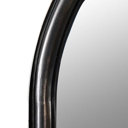 Curved Rectangular Black Wall Mirror