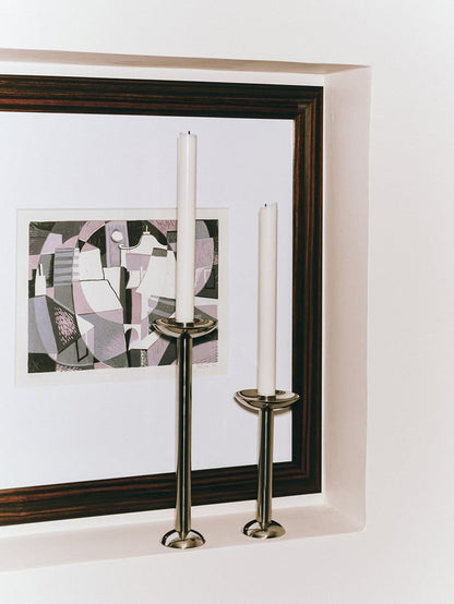 Metal Champagne Candle Holder - Low