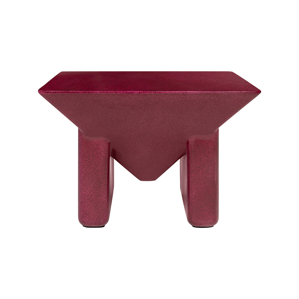 Prism Coffee Table Glossy Burgundy