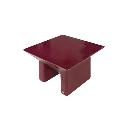 Prism Coffee Table Glossy Burgundy