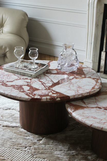 Alexis Duo Tables Calacatta Borgogna & Wood