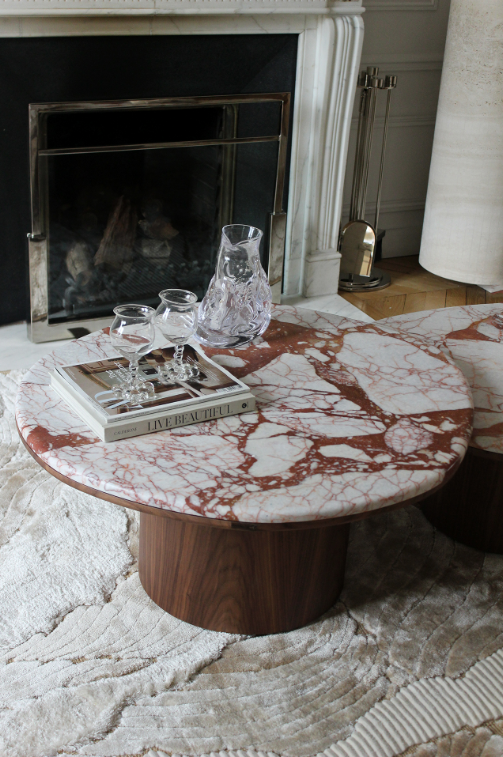 Alexis Duo Tables Calacatta Borgogna & Wood