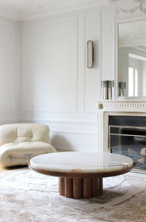 Edoni Wood And Shell Onyx Coffee Table