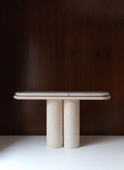 Ida Travertine & Onyx Console