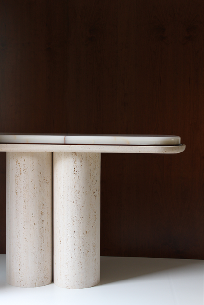 Ida Travertine & Onyx Console