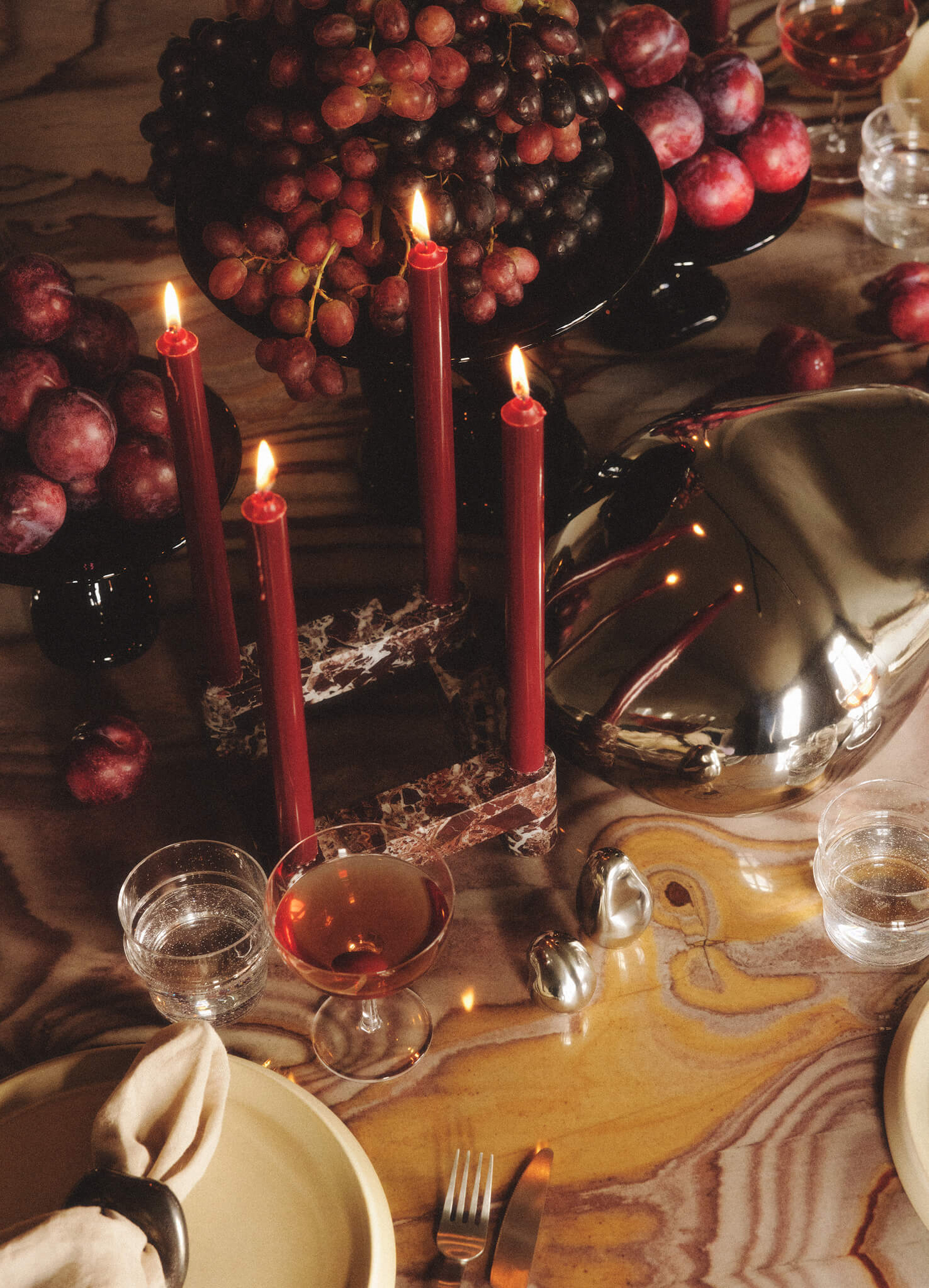 Newel Modular Candle Holder - Set of 4 - Rosso Levanto