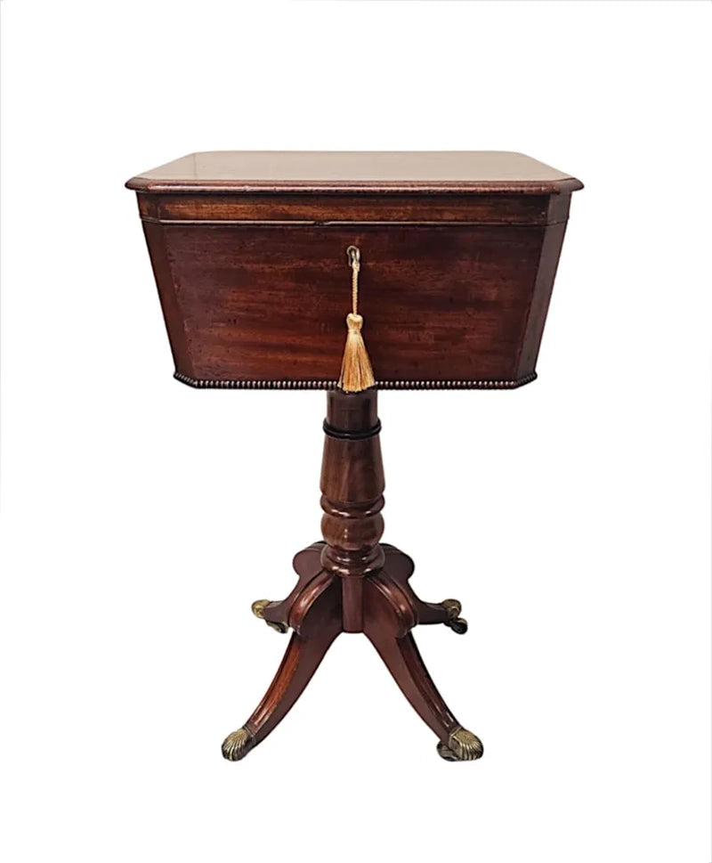 Early 19Th C. Mahogany Tea-Poy / Jewellery Box