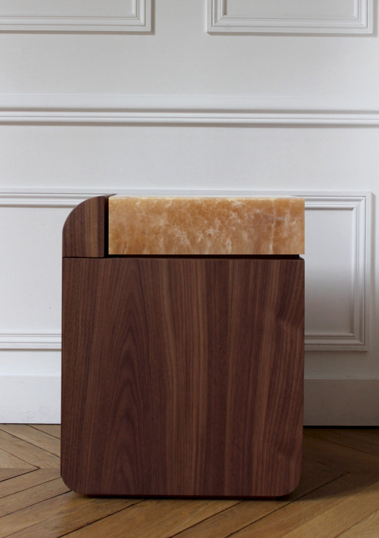 Amo Walnut Storage Table