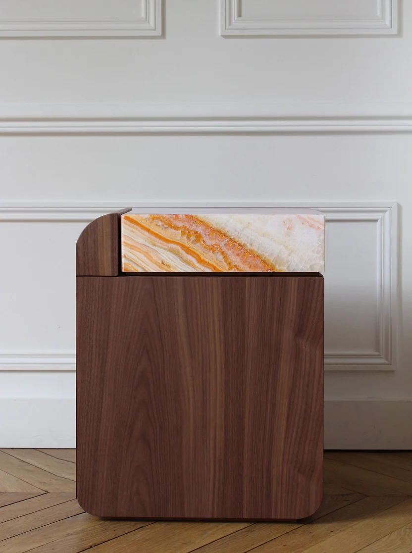 Amo Walnut Storage Table