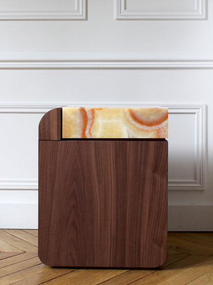 Amo Walnut Storage Table